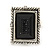 Vintage Inspired Square, Black Acrylic Bead Flex Ring In Silver Tone - 25mm Across - Size 7/8 - view 7