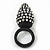 Matte Black 'Enigma' Cluster Ring - 30mm Height - Size 7/8 Expandable - view 6