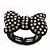 Matte Black 'Bow' Ring with Clear Crystals - 25mm Wide - Size 7/8 Expandable - view 5