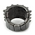 Gunmetal 'Spiky' Wide Band Stretch Ring - 18mm Width - Size 8/9 - view 4
