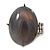 Oval Smoky Brown Quartz Flex Ring In Rhodium Plating - 40mm Across - Size 8/9 - view 4