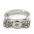 Rhodium Plated 'Cutie' Bow Ring with Clear Crystals - 2cm Length - Size 7 - view 2