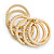 Gold Plated Clear Crystal Stacking/ Stackable Band Ring - view 5