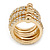 Gold Plated Clear Crystal Stacking/ Stackable Band Ring - view 4