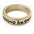 Gold Plated 'Life is a blessing be true to yourself' Engraved Ring - Size 8 - view 6