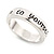 Rhodium Plated 'Be true to yourself' Engraved Ring - Size 7 - view 7