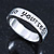 Rhodium Plated 'Be true to yourself' Engraved Ring - Size 7 - view 5