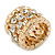 Wide Clear Swarovski Crystal Flex Band Ring In Gold Tone Metal Finish - 20mm Width - Size 7/8 - view 6
