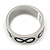 Rhodium Plated Black Enamel 'Infinity' Band Ring - Size 7 - view 4