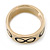 Gold Plated Black Enamel 'Infinity' Band Ring - view 5