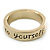 Gold Plated 'Be true to yourself' Engraved Ring - Size 7 - view 4
