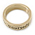 Gold Plated 'Be true to yourself' Engraved Ring - Size 7 - view 5
