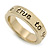 Gold Plated 'Be true to yourself' Engraved Ring - Size 7 - view 6