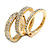 Gold Tone Clear Crystal Stacking/ Stackable Band Ring - view 6