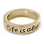 Gold Plated 'Life is always better with a smile' Engraved Ring - Size 8 - view 3
