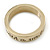 Gold Plated 'Life is always better with a smile' Engraved Ring - Size 8 - view 4