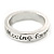 Rhodium Plated 'Moving forward never looking back' Engraved Ring - Size 8 - view 3