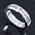Rhodium Plated 'Moving forward never looking back' Engraved Ring - Size 8 - view 5