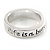 Rhodium Plated 'Life is a blessing be true to yourself' Engraved Ring - Size 8 - view 7