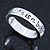 Rhodium Plated 'Life is a blessing be true to yourself' Engraved Ring - Size 8 - view 4