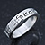 Rhodium Plated 'Life is a blessing be true to yourself' Engraved Ring - Size 8 - view 6