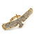 Gold Plated Sculptured Swarovski Crystal 'Eagle' Statement Ring - Adjustable - (Size 7/8) - 5.5cm Length
