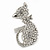 Rhodium Plated Clear Swarovski Crystal 'Kittie' Ring - 35mm Length - Adjustable - Size 7/8 - view 5
