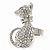 Rhodium Plated Clear Swarovski Crystal 'Kittie' Ring - 35mm Length - Adjustable - Size 7/8 - view 6