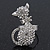 Rhodium Plated Clear Swarovski Crystal 'Kittie' Ring - 35mm Length - Adjustable - Size 7/8 - view 3