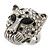 Statement Black/ Clear Swarovski Elements Crystals Tiger Head Ring In Silver Tone - Size 7 to 9 - Adjustable - view 4