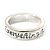 Silver Plated 'Everything happens for a reason' Engraved Ring - Size 8 - view 2