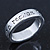 Silver Plated 'Everything happens for a reason' Engraved Ring - Size 8