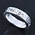 Silver Plated 'Everything happens for a reason' Engraved Ring - Size 8 - view 5