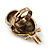 Vintage Style Swarovski Crystal 'Wise Owl' Cocktail Ring in Burnt Gold - Adjustable - view 5