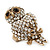 Vintage Style Swarovski Crystal 'Wise Owl' Cocktail Ring in Burnt Gold - Adjustable - view 7
