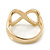 Gold Plated 'Infinity' Ring - Size 7 - view 5