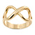 Gold Plated 'Infinity' Ring - Size 7 - view 6