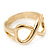 Gold Plated 'Infinity' Ring - Size 7 - view 8