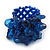 Midnight Blue Glass Chip Cluster Flex Ring - view 3