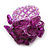 Amethyst/ Pink Glass Chip Cluster Flex Ring - view 2