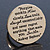 Gold Tone Audrey Hepburn Quote Round Medallion Statement Ring - Size 8, 30mm across - view 2