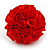 Red Silk & Glass Bead Floral Flex Ring - 40mm Diameter - view 3