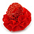 Red Silk & Glass Bead Floral Flex Ring - 40mm Diameter - view 5