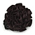 Black Silk & Glass Bead Floral Flex Ring - 40mm Diameter - view 3