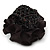 Black Silk & Glass Bead Floral Flex Ring - 40mm Diameter - view 5