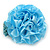 Light Blue Silk & Glass Bead Floral Flex Ring - 40mm Diameter - view 3