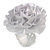 White Silk & Glass Bead Floral Flex Ring - 40mm Diameter - view 2