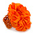 Orange Silk & Glass Bead Floral Flex Ring - 40mm Diameter - view 4