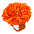 Orange Silk & Glass Bead Floral Flex Ring - 40mm Diameter