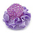Lavender Silk & Glass Bead Floral Flex Ring - 40mm Diameter - view 4